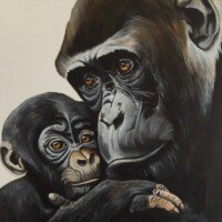 Murielle saurel guenon 100 cm x 81 cm